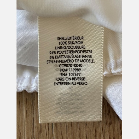 ★NWT Alice+Olivia Silk Blouse with detachable Choker White S★ - Picture 9 of 9